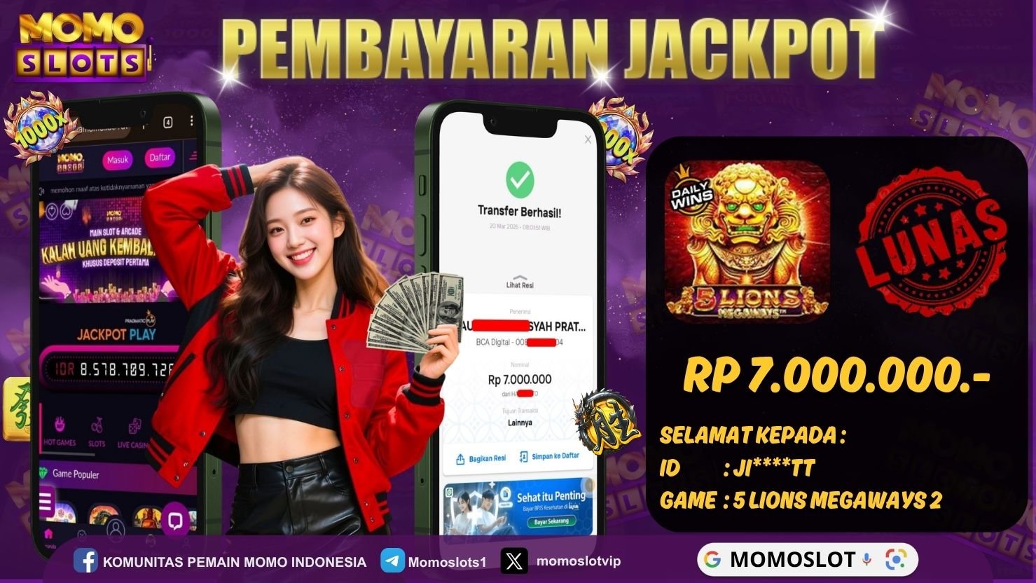 MOMOSLOTS JACKPOT SLOT 5 LIONS MEGAWAYS 2 